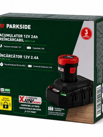 Set Acumulator si incarcator PARKSIDE 12V din seria X12V-TEAM– Putere si Versatilitate pentru Unelte Electrice - Img 6