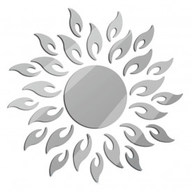 Set Oglinzi Design 3D SILVER SUN MyStyle® - Oglinzi Decorative Acrilice Luxury Home 27 buc/set