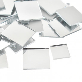 Set Oglinzi Design Patrat 2/2 cm - Decorative Acrilice Silver 500 buc