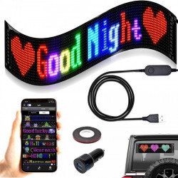 Afișaj LED programabil pentru autovehicule, panou publicitar, display RGB, control din Aplicatie, 5V