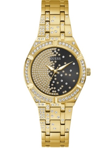 Ceas de Dama Auriu Guess AfterGlow – Rafinat in Negru, Auriu si Cristale Stralucitoare