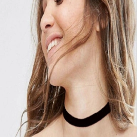 Choker Fashion Slim Band Black - Colier elegant pentru gat - Black Delux