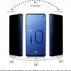 Folie de sticla Samsung Galaxy S10, Privacy Glass, folie securizata duritate 9H