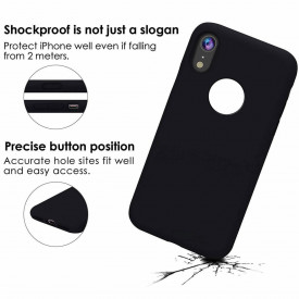 Husa Apple iPhone XR, Elegance Luxury, Silicon TPU Slim Antisoc NEGRU