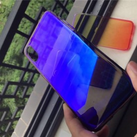 Husa Huawei MATE 20 Lite, Gradient Color Cameleon Albastru-Galben