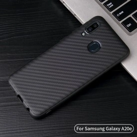 Husa pentru Samsung Galaxy A70, Perfect Fit, cu insertii de carbon, negru - Img 4