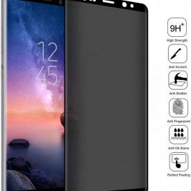 Husa Samsung Galaxy Note 8 Magnetica cu spate din sticla securizata si folie privacy pentru ecran, Perfect Fit - Img 3