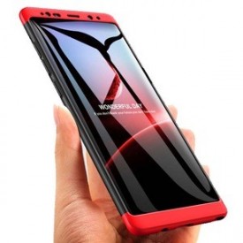 Husa Samsung Galaxy S10, Elegance Luxury, 360° 3in1 Negru-Rosu