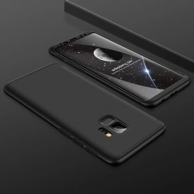 Husa Samsung Galaxy S9, FullBody Elegance Luxury Negru, acoperire completa 360 grade cu folie de protectie gratis - Img 3