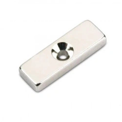 Magnet puternic neodim bloc 30x10x5mm - cu orificiu