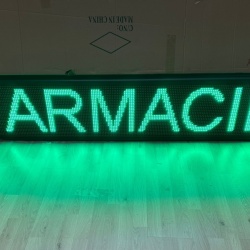 Panou Led de Exterior Programabil/Reclama Luminoasa 100x40 VERDE ideala pentru FARMACIE