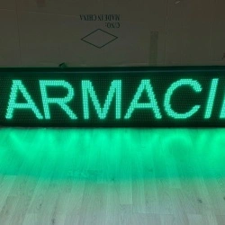 Panou Led de Exterior Programabil/Reclama Luminoasa 100x40 VERDE ideala pentru FARMACIE - Img 4