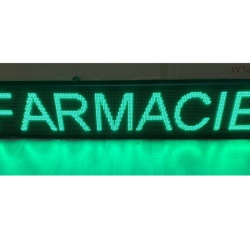 Panou Led de Exterior WIFI Programabil/Reclama Luminoasa 100x20cm VERDE ideala pentru FARMACIE
