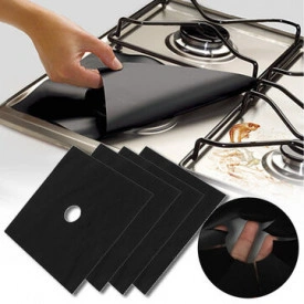 Set 4 Folii de Protectie Premium pentru Plita si Aragaz BLACK