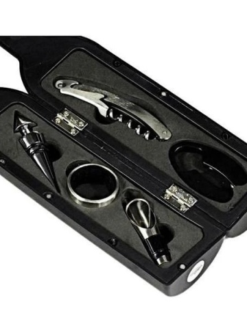 Set Exclusiv 6 Accesorii pentru Vin – Eleganta si Rafinament intr-o Cutie Sticla