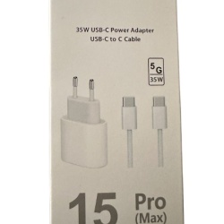 Set Incarcator Fast Charge 35W Pentru IPhone 15 Pro/Pro Max