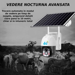 Camera Supraveghere video cu SIM, conexiune 4G, 4MP 2048 x 1536 cu panou solar, Interior - Exterior