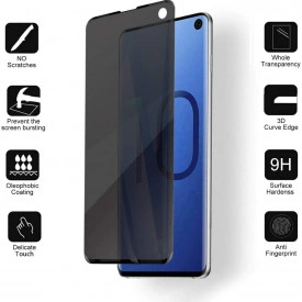 Folie de sticla Samsung Galaxy S10, Privacy Glass, folie securizata duritate 9H