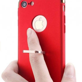 Husa Apple iPhone SE2, Elegance Luxury 3in1 Ring Rosu