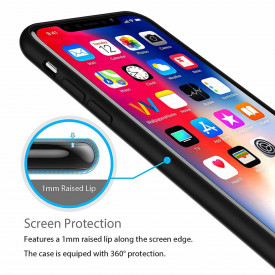 Husa Apple iPhone XR, Elegance Luxury, Silicon TPU Slim Antisoc NEGRU