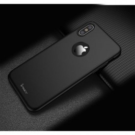 Husa de protectie pentru Apple iPhone XS MAX, iPaky Pro Negru Original Case, acoperire completa 360 grade cu folie de protectie gratis