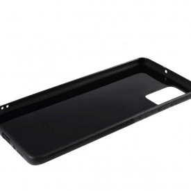 Husa pentru Samsung Galaxy A51, Perfect Fit, cu insertii de carbon, negru