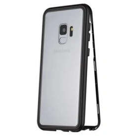 Husa Samsung Galaxy S9 Magnetica 360 grade Black, Perfect Fit cu spate de sticla securizata premium + folie de protectie gratis - Img 4