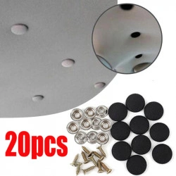 Kit 20 capse tapitate pentru reparatia plafonului auto, compatibil Audi, Skoda, BMW, VW, OPEL si alte modele, culoare NEGRU