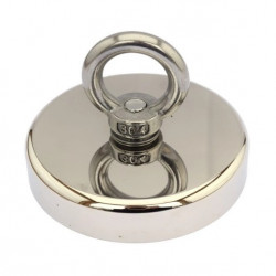 Magnet neodim oală D90 mm cârlig inelar Magnet fishing 320 Kg forta - Img 2