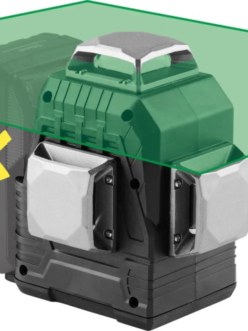 Nivela Laser pe Acumulator PARKSIDE PKLLP 3360, Laser Verde 3 x 360°, Autonivelanta, cu Valiza de Transport - Img 2