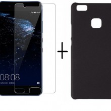 Pachet husa Elegance Luxury X-LEVEL Metalic Black pentru Huawei P10 Lite cu folie de protectie gratis