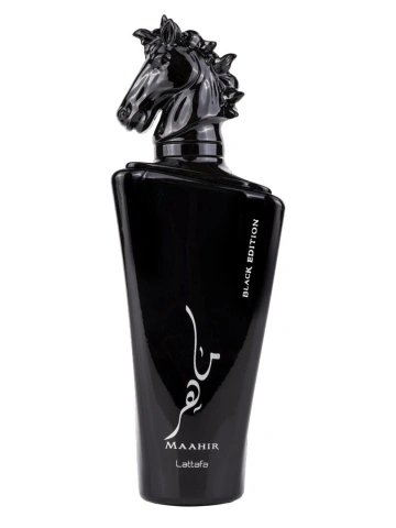 Parfum Arabesc, Apa de Parfum Maahir Black Edition, Lattafa, Barbati - 100ml - Img 2