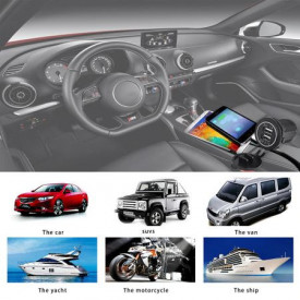 Priza incarcator USB auto dual port 5V 1A si 2.1A