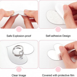 Set 100 Oglinzi Acrilice Autoadezive, Model INIMA , 4x4 cm, Silver - Ideale pentru decorarea peretilor
