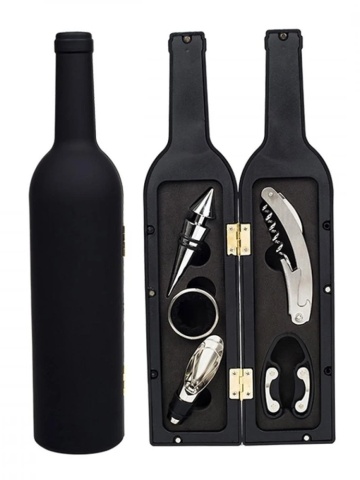 Set Exclusiv 6 Accesorii pentru Vin – Eleganta si Rafinament intr-o Cutie Sticla