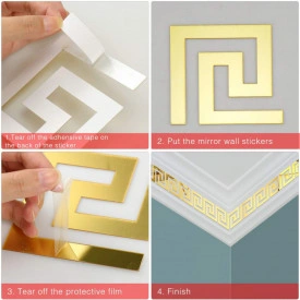 Set Oglinzi Design Versace - Oglinzi Decorative Acrilice Gold Plated - Luxury Home 10 bucati/set