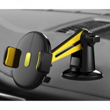 Suport auto cu brat robotic extensibil , prindere cu ventuza , Negru