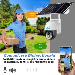 Camera Supraveghere video cu SIM, conexiune 4G, 4MP 2048 x 1536 cu panou solar, Interior - Exterior