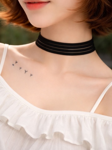 Choker Fashion Black MS - Colier elegant pentru gat - Black Delux