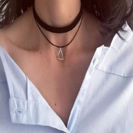Choker Fashion Black pyramid - Colier elegant pentru gat
