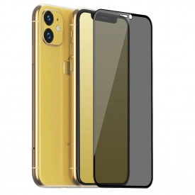 Folie de sticla 5D Apple iPhone 11, Privacy Glass Elegance Luxury, folie securizata duritate 9H