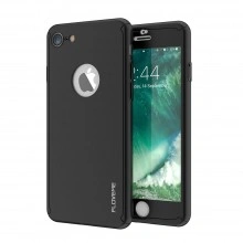 Husa Apple iPhone 6 Plus/6S Plus, FullBody Elegance Luxury Black, acoperire completa 360 grade cu folie de sticla gratis
