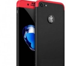 Husa Apple iPhone 7, FullBody 360° 3in1 Negru-Rosu - Img 4