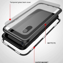 Husa Apple iPhone 7 PLUS Magnetica 360 grade Negru, Perfect Fit cu spate de sticla securizata premium + folie de sticla pentru ecran gratis - Img 5