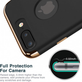 Husa Apple iPhone 8 Plus, Elegance Luxury 3in1 Negru