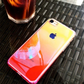 Husa Apple iPhone SE2, Gradient Color Cameleon Roz / Pink