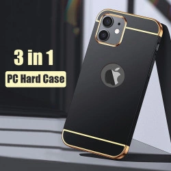Husa compatibila cu Apple iPhone 12 PRO, Elegance Luxury 3in1 Black