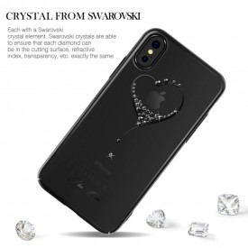 Husa Kingxbar pentru Apple iPhone X design Cristale Swarovski - Black