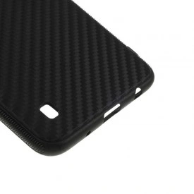 Husa pentru Samsung Galaxy A10, Perfect Fit, cu insertii de carbon, negru - Img 4