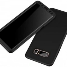 Husa Samsung Galaxy Note 8, FullBody Elegance Luxury Negru, acoperire completa 360 grade cu folie de protectie gratis